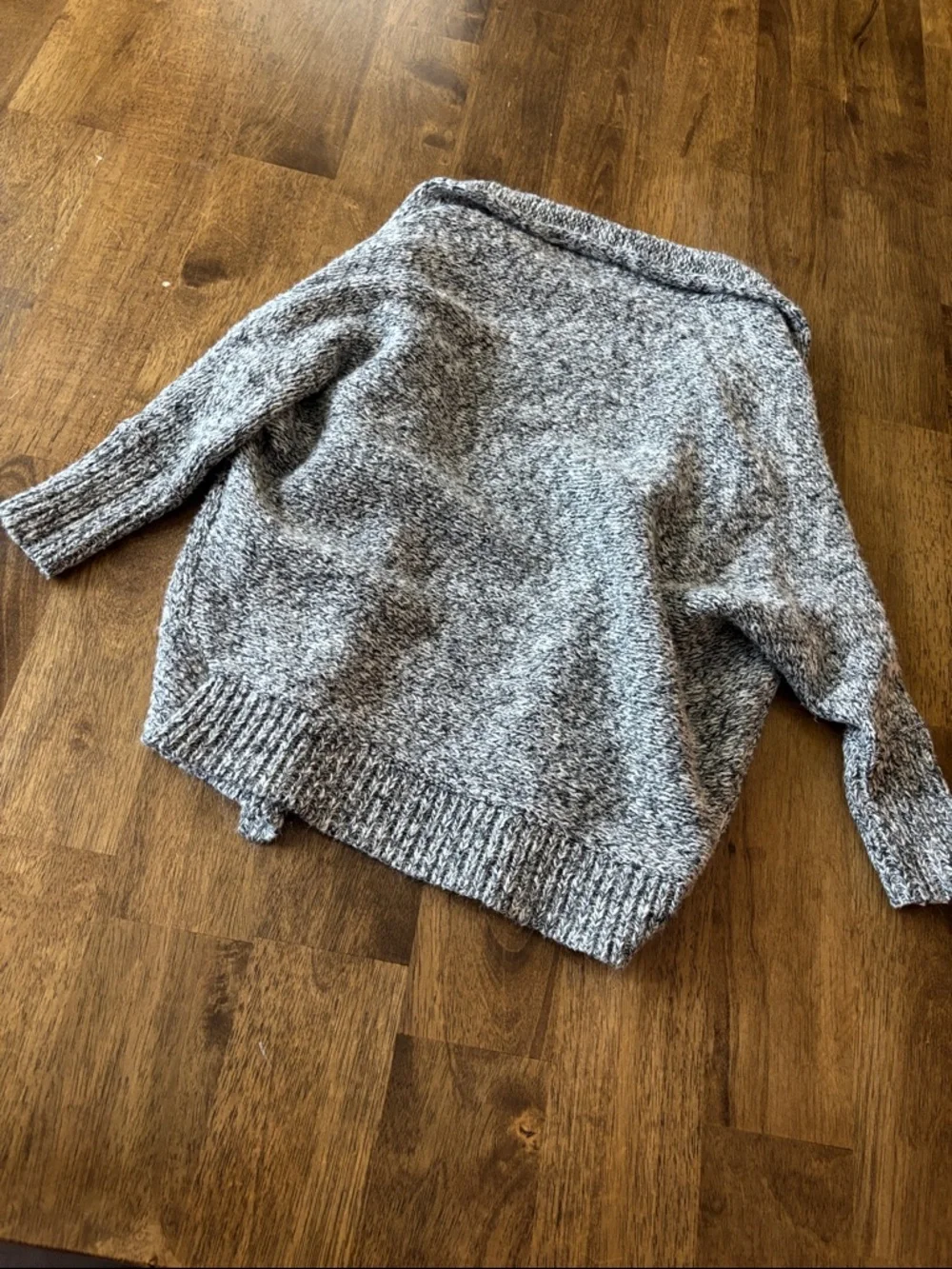 Old Navy Gray Marled Open-Front Knit Cardigan